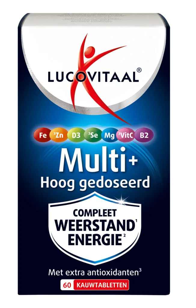 Lucovitaal Multi+ Weerstand Hoog Gedoseerd (60 kauwtabletten)