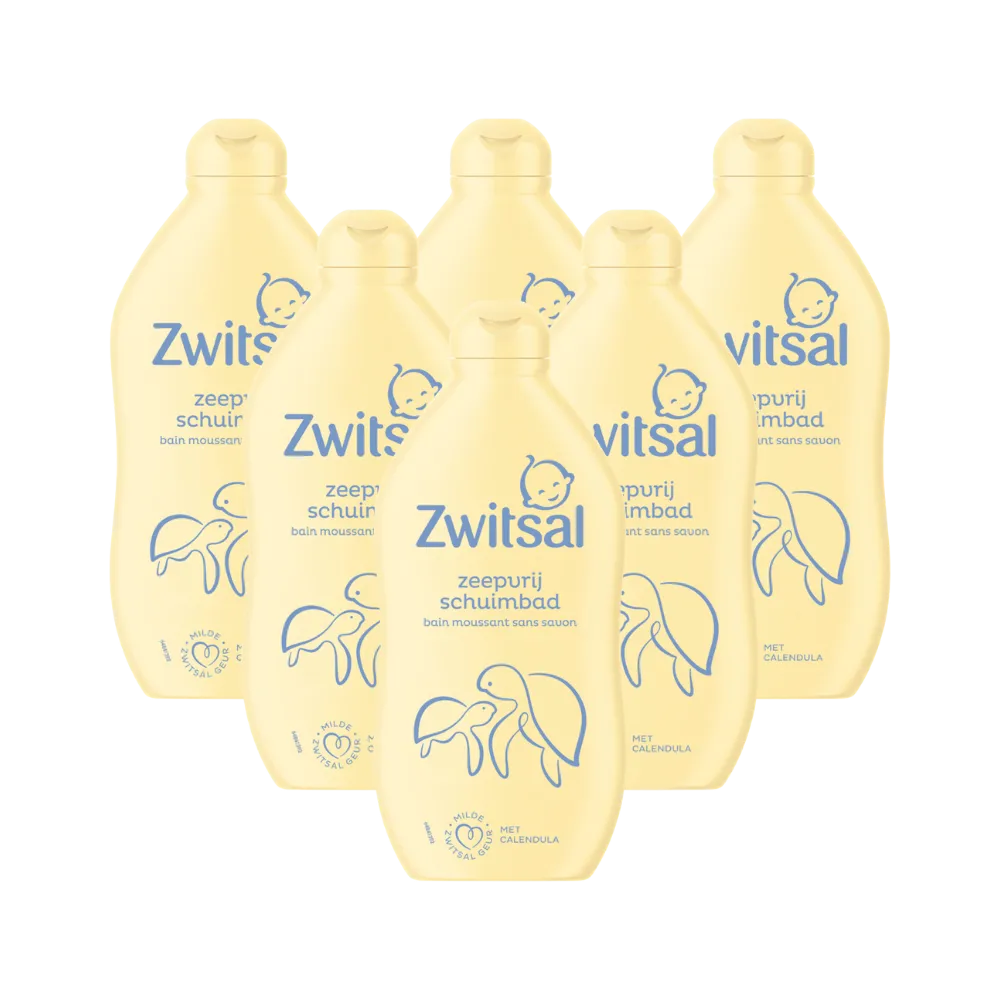 6x Zwitsal Bad Schuimbad Zeepvrij (400 ml)