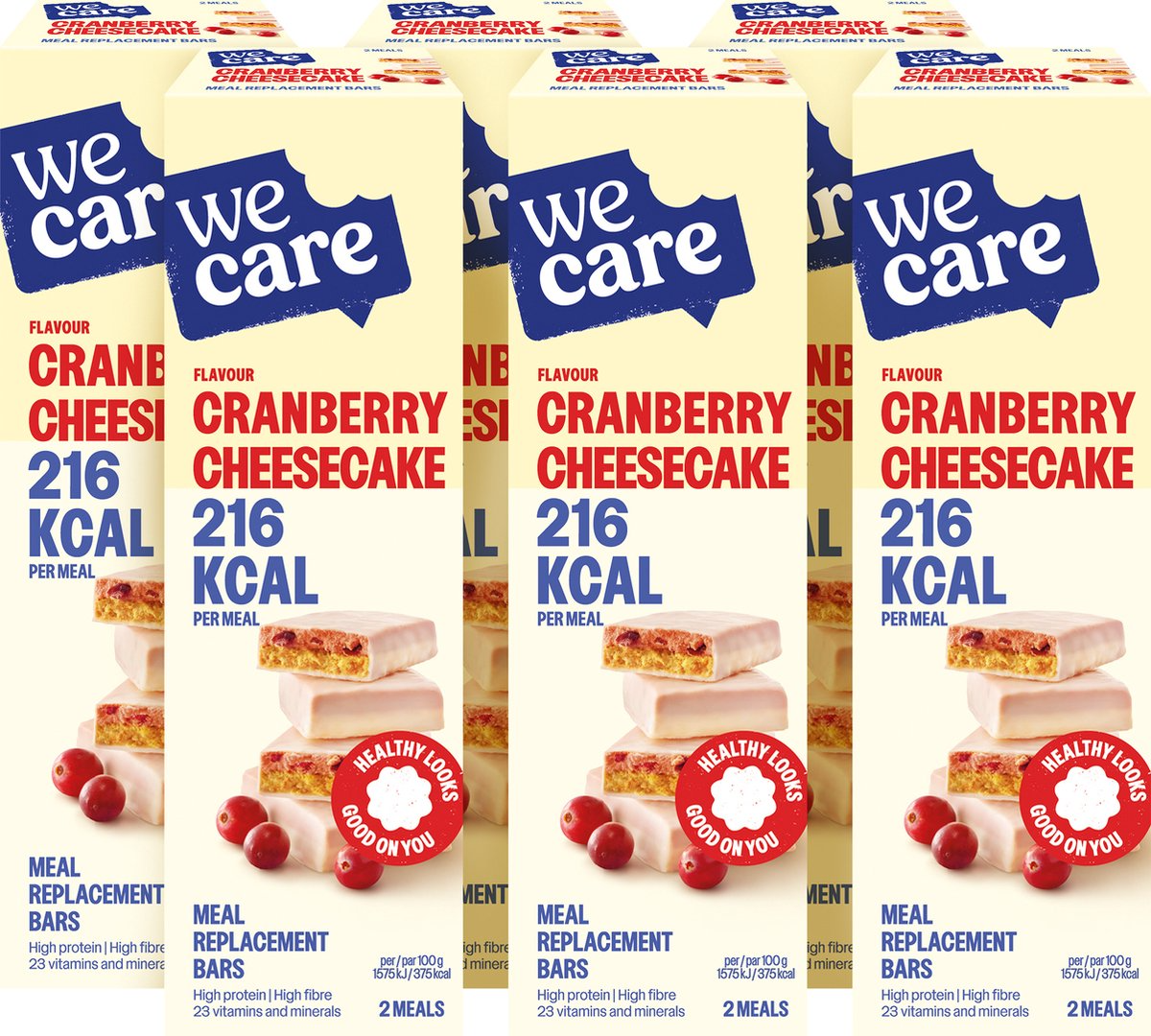 6x WeCare Bars Cranberry Cheesecake (116 gr)