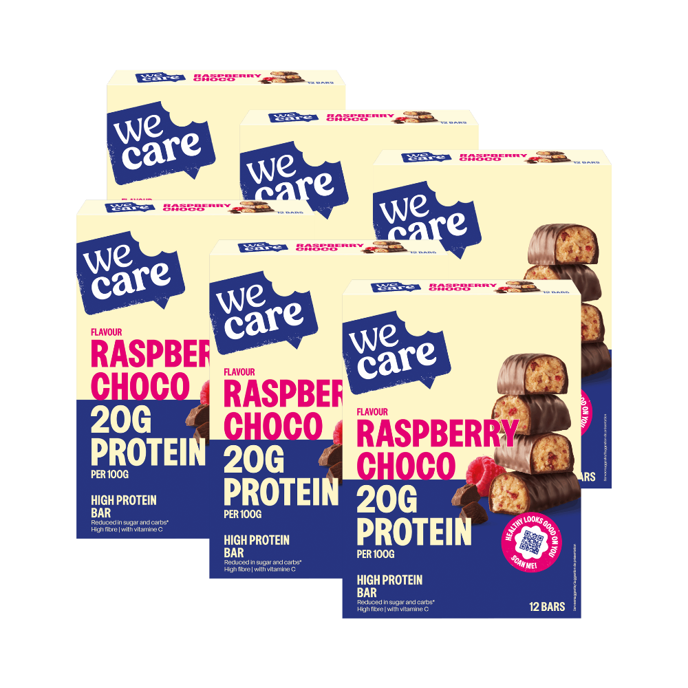 6x WeCare Bars Rasberry Choco (12 stuks)