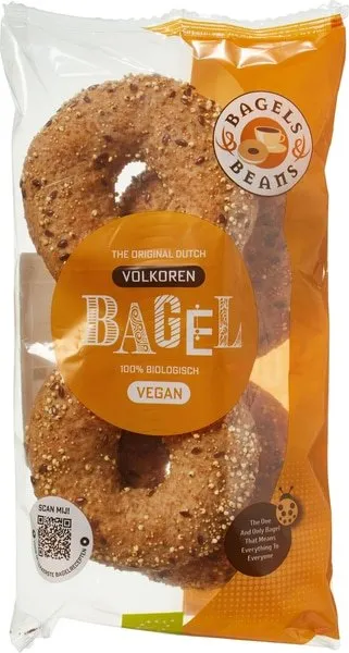 Bagels & Beans Bagel Volkoren (4 stuks)