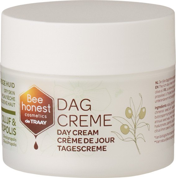 Bee honest cosmetics Dagcrème Olijf & Propolis (1 stuk)