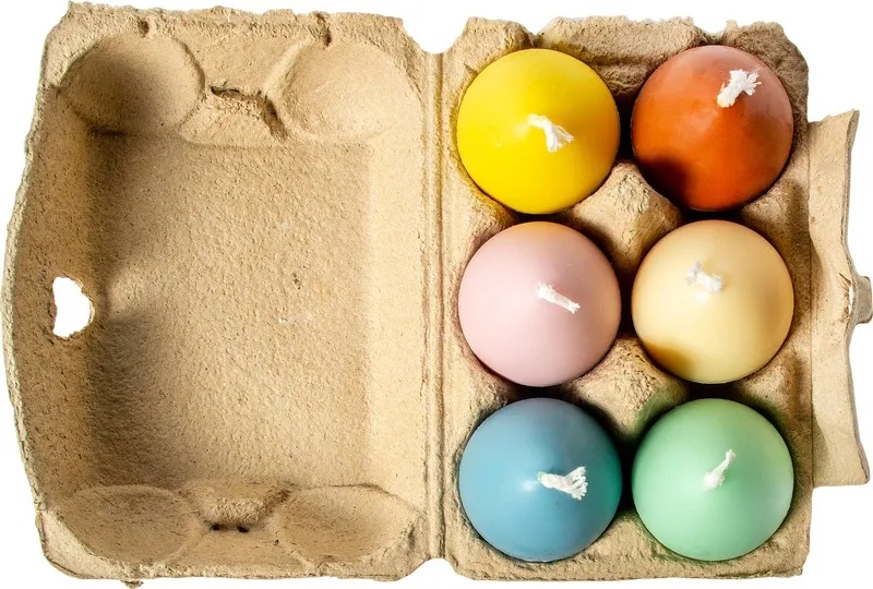 Brassikaarsen Kaars Eierdoos (6 stuks)