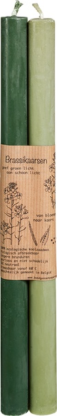 Brassikaarsen Kaars Diner Groen (2 stuks)