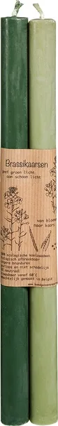 Brassikaarsen Kaars Diner Groen (2 stuks)