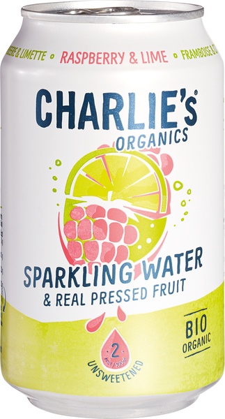 Charlie's Sparklingwater Raspberry & Lime (330 ml)