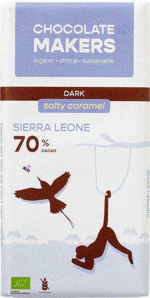 Chocolatemakers Pure Chocolade 70% Salty Caramel (80 gr)