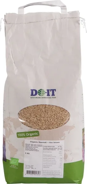 DO IT Organic Basmatirijst Volkoren (5 kilo)
