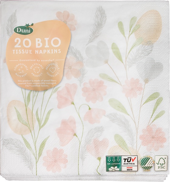 Duni Servetten Easter 24Cm (20 stuks)