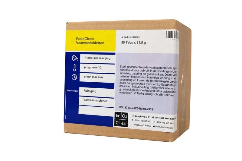 Eco2clean Foodclean Reinigingstabletten Vaatwas (50 stuks)