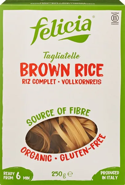 Felicia Tagliatelle Bruine Rijst Glutenvrij (250 gr)
