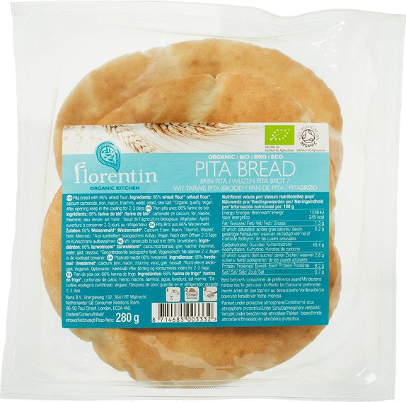 Florentin Pitabroodjes Naturel (4 stuks)