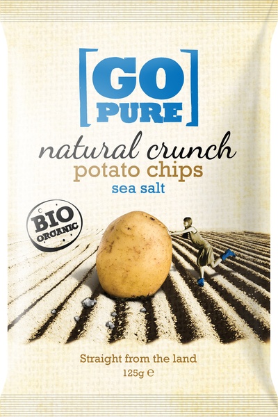 GoPure Aardappelchips Sea Salt Naturel Crunch (125 gr)