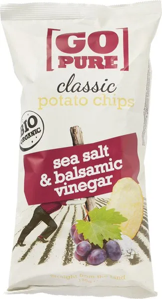 GoPure Chips Zeezout & Balsamico Azijn (125 gr)