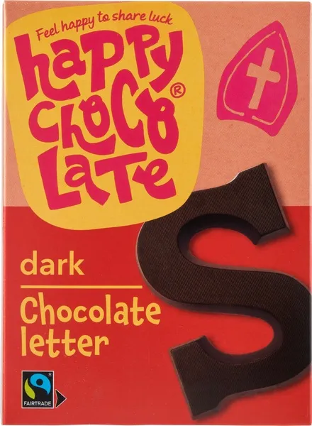 Happy Chocolate Chocoladeletter S Puur (130 gr)