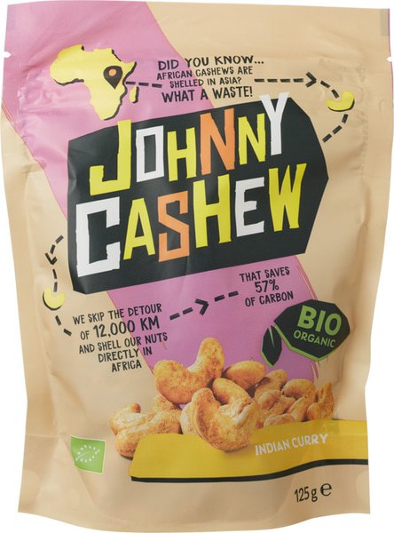 Johnny Cashew Cashewsnoten Indian Curry (125 gr)