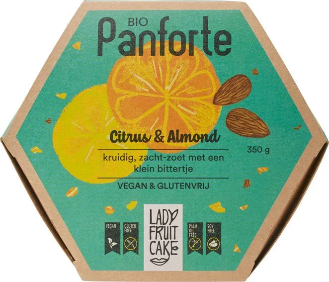 LadyFruitCake Panforte Citrus Almond (350 gr)