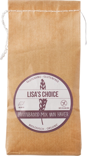 Lisa's Choice Broodmix Haver Bruin Glutenvrij (450 gr)