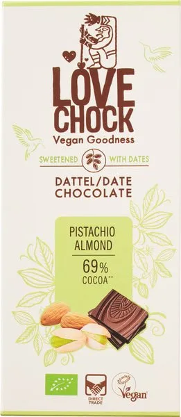 Lovechock Pure Chocolade Pistache Amandel (70 gr)