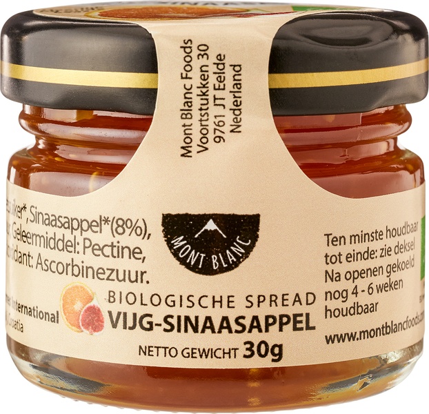 Mont Blanc Vruchtenspread Vijg-Sinaasappel (30 gr)