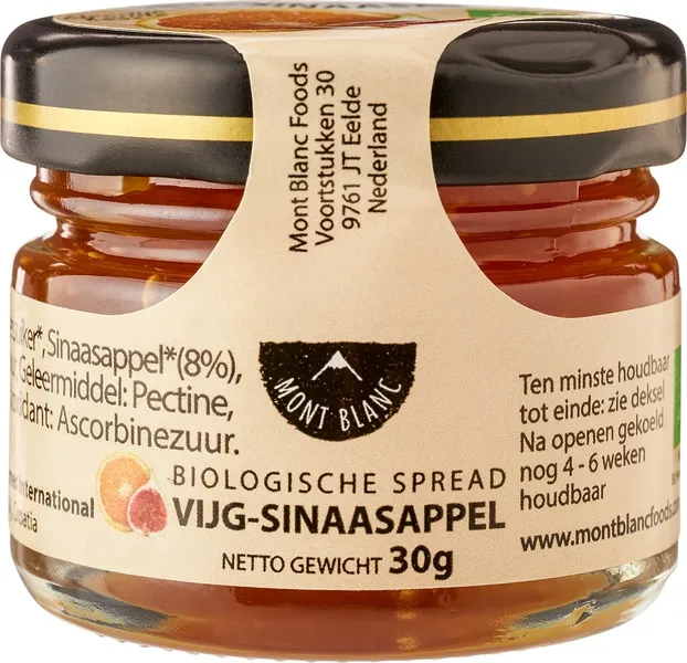 Mont Blanc Vruchtenspread Vijg-Sinaasappel (30 gr)