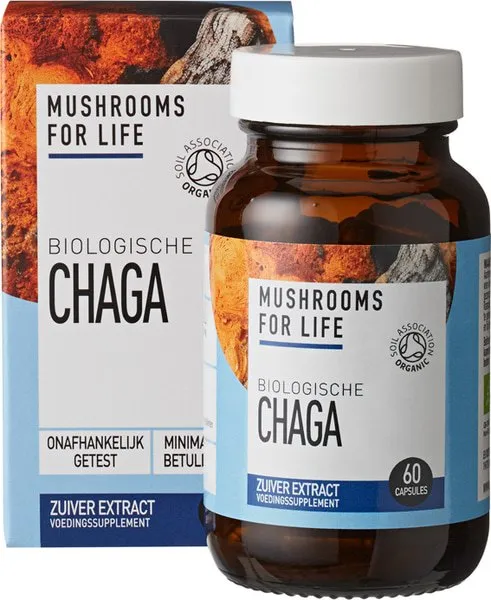 Mushrooms for life Chaga Capsules (60 stuks)