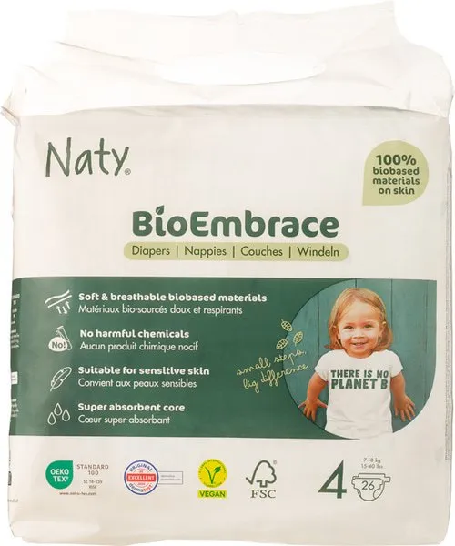 Naty Luiers Maat 4 (7-18 Kg) (26 stuks)