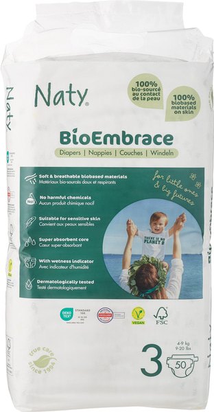 Naty Luiers Maat 3 (4-9 Kg), Economy Pack (50 stuks)