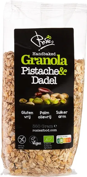 Rosies Granola Pistache-Dadels Suikerarm & Glutenvrij (350 gr)