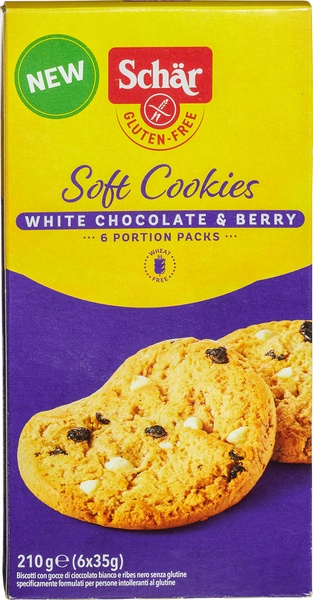 Schär Soft Cookies White Chocolate & Berry Glutenvrij (210 gr)