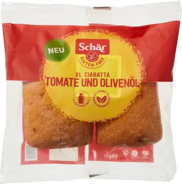 Schär Ciabatta Xl Tomaat Olijf Glutenvrij (170 gr)