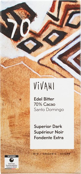 Vivani Chocolate Bar Superior Dark 70% Cacao (80 gr)