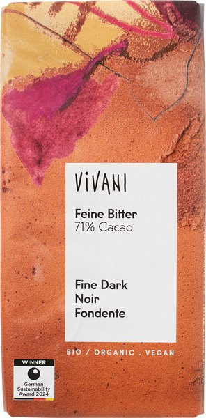 Vivani Chocolate Bar Fine Dark 71% Cocoa (80 gr)