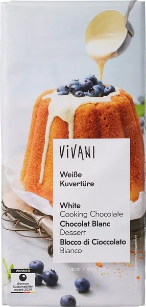 Vivani Kookchocolade Wit (150 gr)