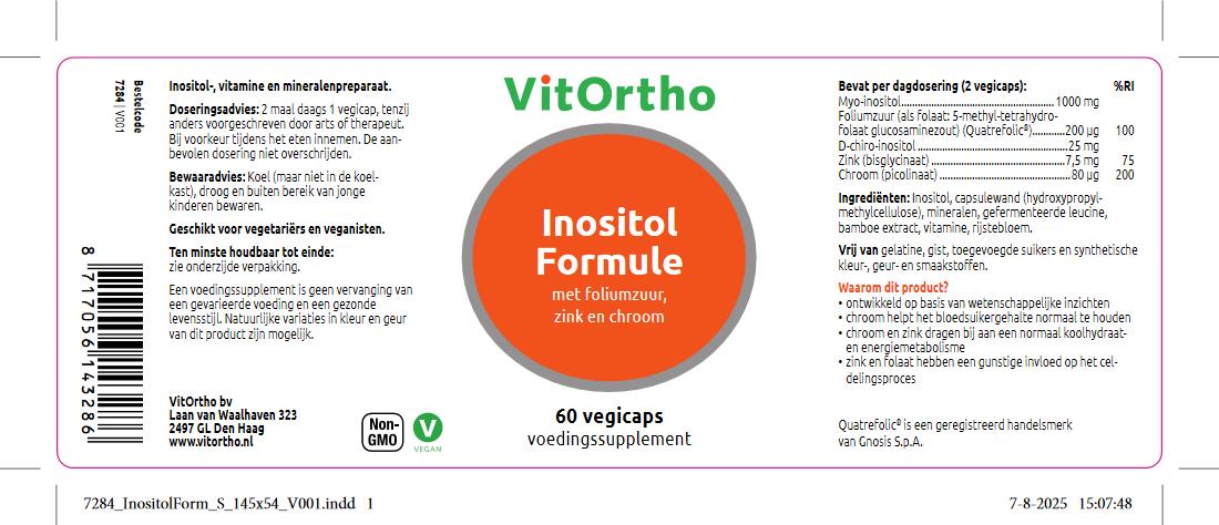 VitOrtho Inositol Formule (60 vega capsules)