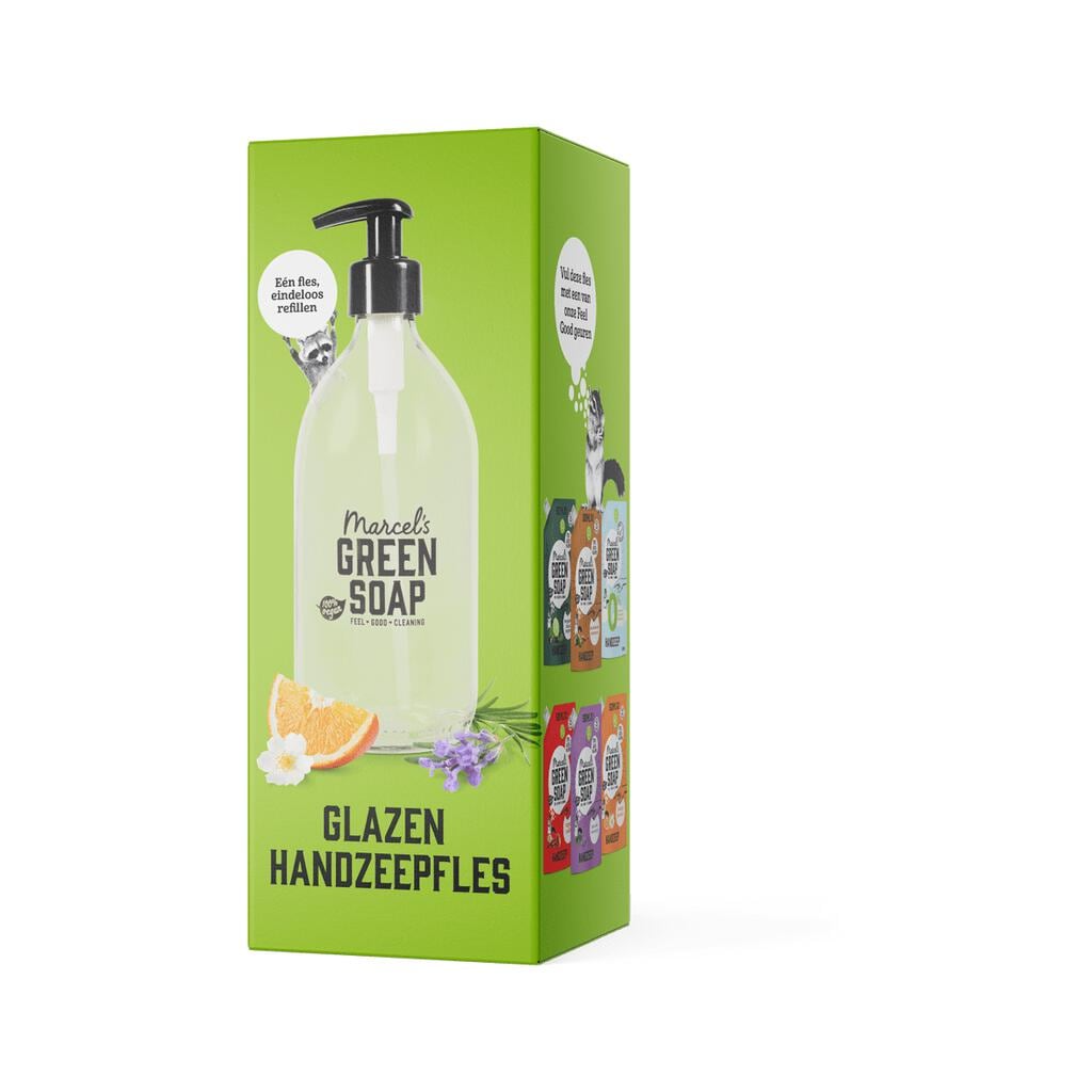 Marcel's Green Soap Glazen Handzeepfles 500 ml (1 stuk)