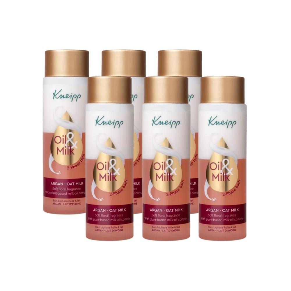 6x Kneipp 2-Fasen Bad Argan Oat Milk (100 ml)
