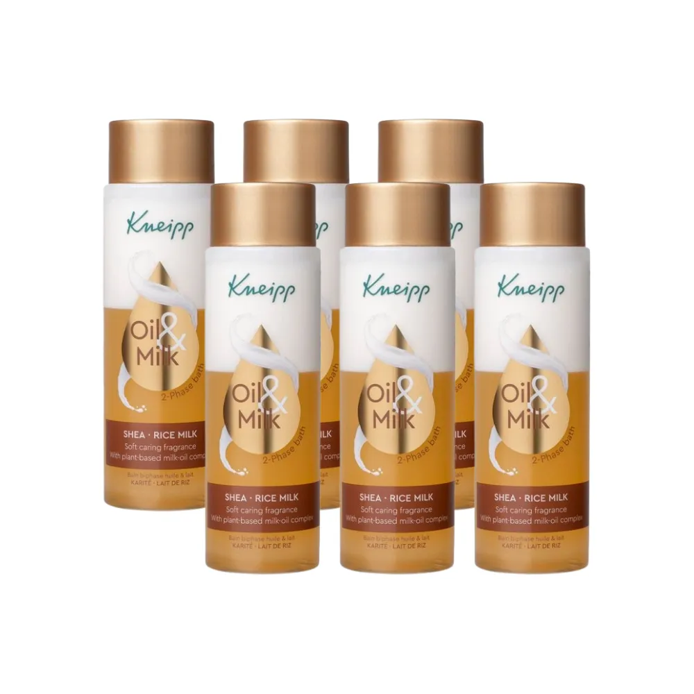 6x Kneipp 2-Fasen Bad Shea Rice Milk (6 x 100 ml)