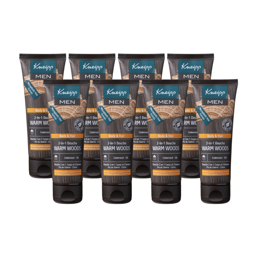 8x Kneipp Douche Men 2-In-1 Warm Woords (8 x 75 ml)