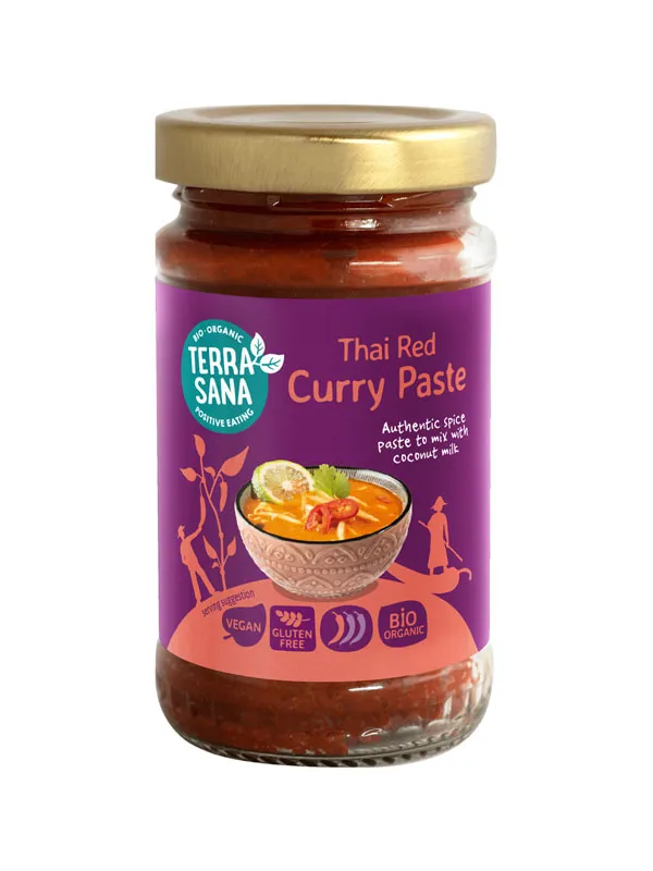 Terrasana Thaise Rode Currypasta Bio (120 gr)