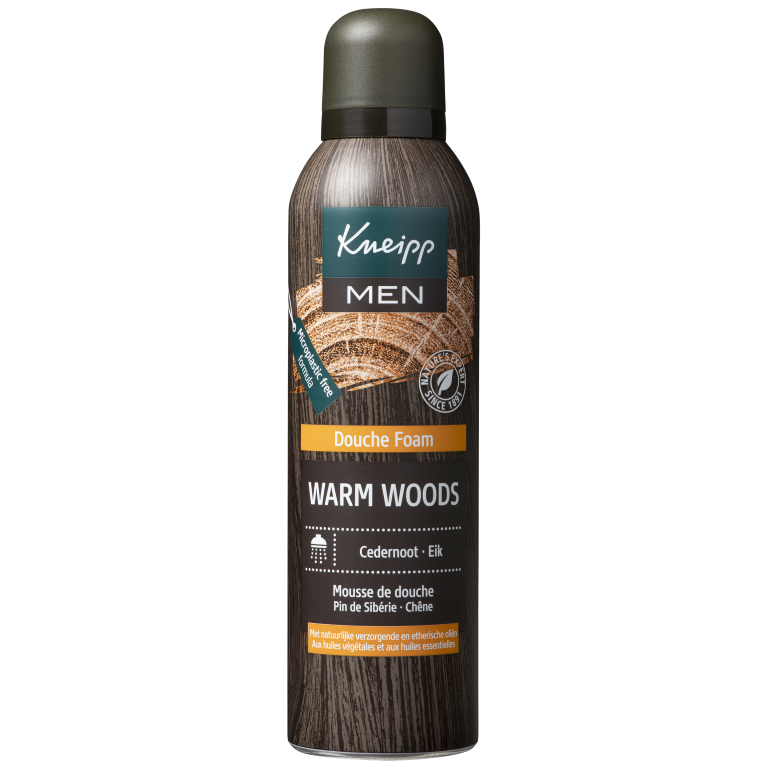 Kneipp Men warm woods douche foam cedernoot (200 ml)