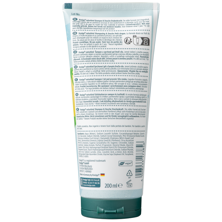 Kneipp Kids shampoo/douche drakenkracht (200 ml)