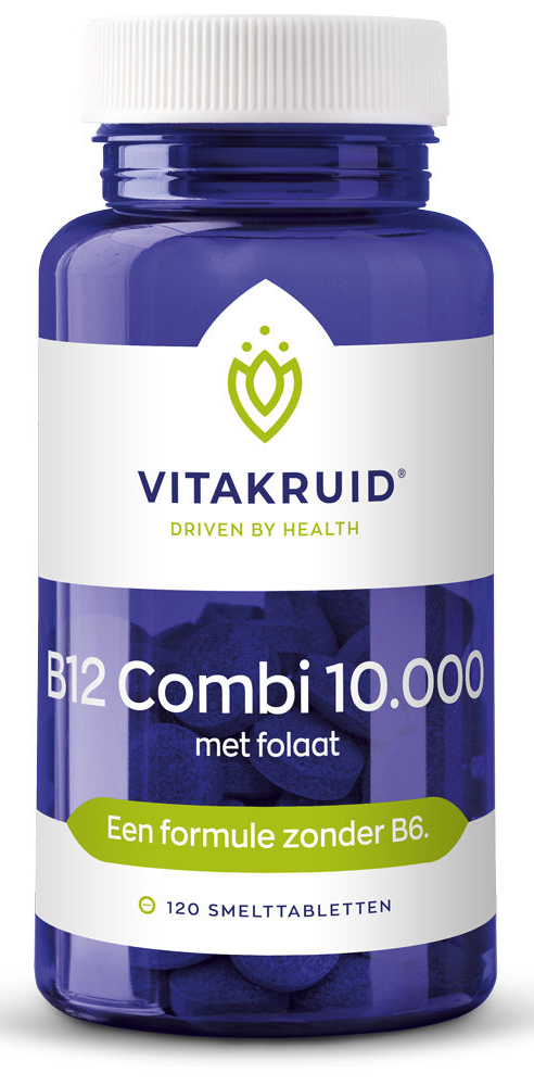 Vitakruid B12 Combi 10.000® Met Actief Folaat Vitamine (120 smelttabletten)