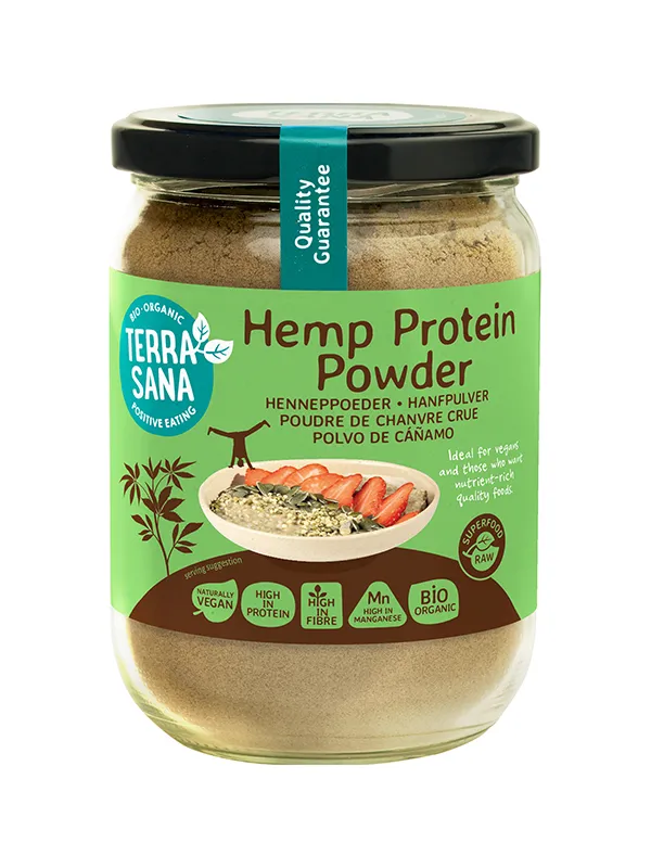 Terrasana Raw Hennep Protein Poeder In Glas Bio (200 gr)