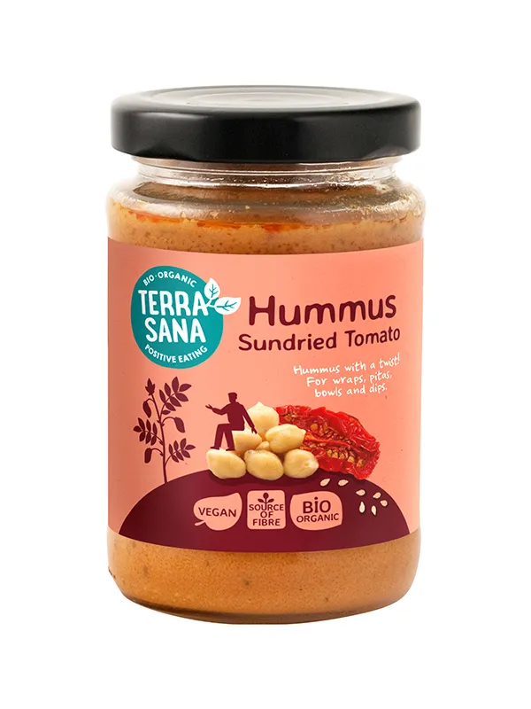 Terrasana Hummus Spread Zongedroogde Tomaat Bio (190 gr)