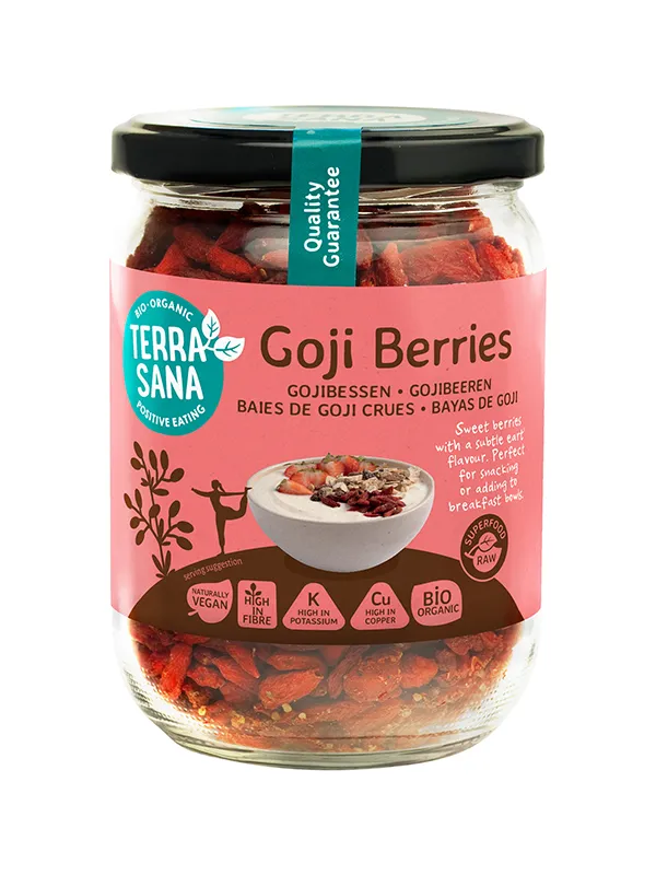 Terrasana Raw Goji Bessen In Glas Bio (200 gr)