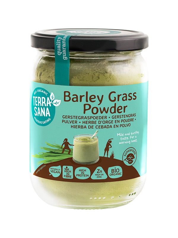 Terrasana Gerstegras Poeder In Glas Bio (130 gr)