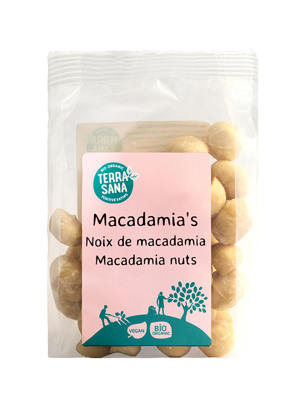 TerraSana RAW Macadamianoten gepeld bio (100 gr)