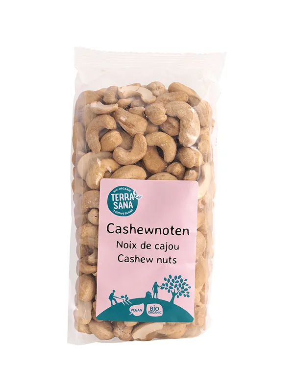 Terrasana Cashewnoten Ongeroosterd Zonder Zout Bio (250 gr)