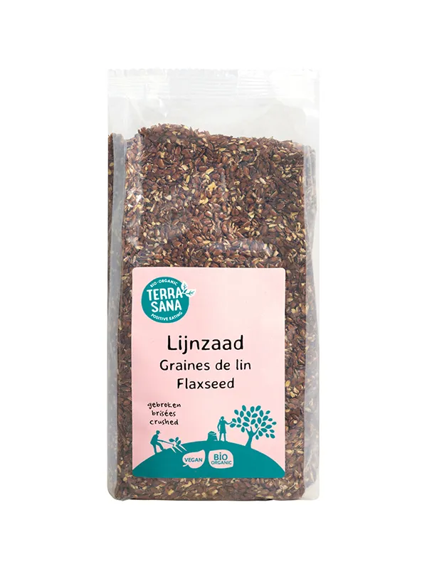 Terrasana Raw Lijnzaad Gebroken Bio (400 gr)